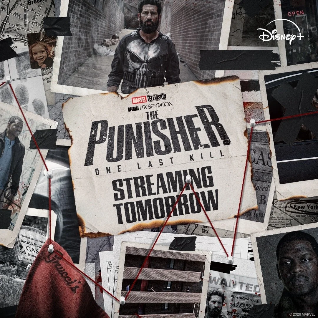Watch the Marvel Television Special Presentation: The Punisher: One Last Kill, tomorrow @DisneyPlus

#ThePunisherOneLastKill #JonBernthal #Marvel #DisneyPlus #ThePunisher