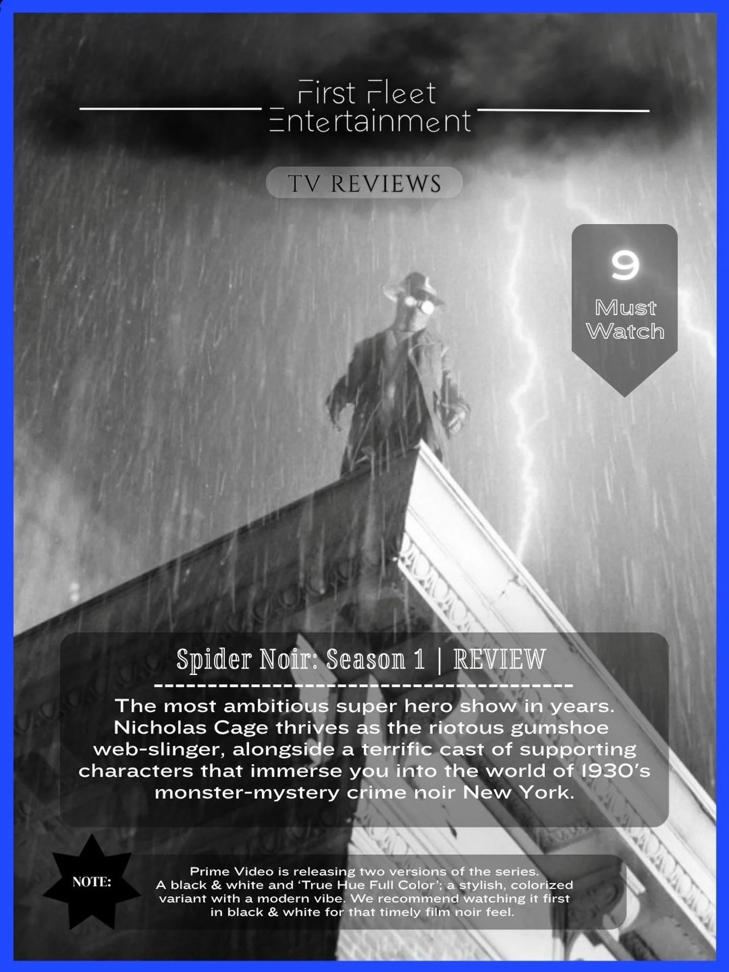 The wait is almost over. 

This series is a MUST WATCH for fans of @SpiderMan and film noir classics. If you&rsquo;re yearning for a fresh take on superhero stories, look no further. Let us know your thoughts on the series.

@SpiderNoirPrime arrives 