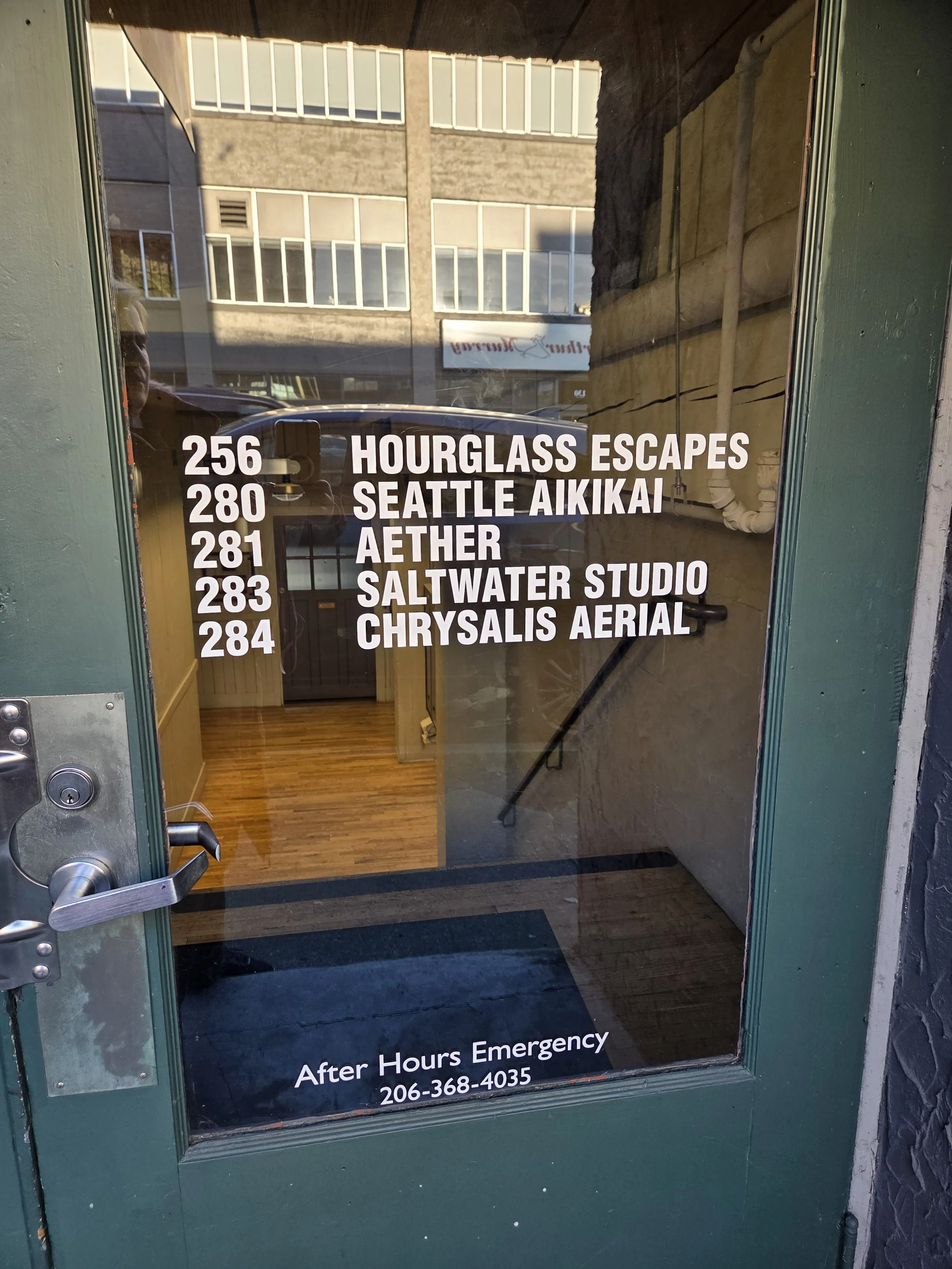 Lower Queen Anne studio exterior door