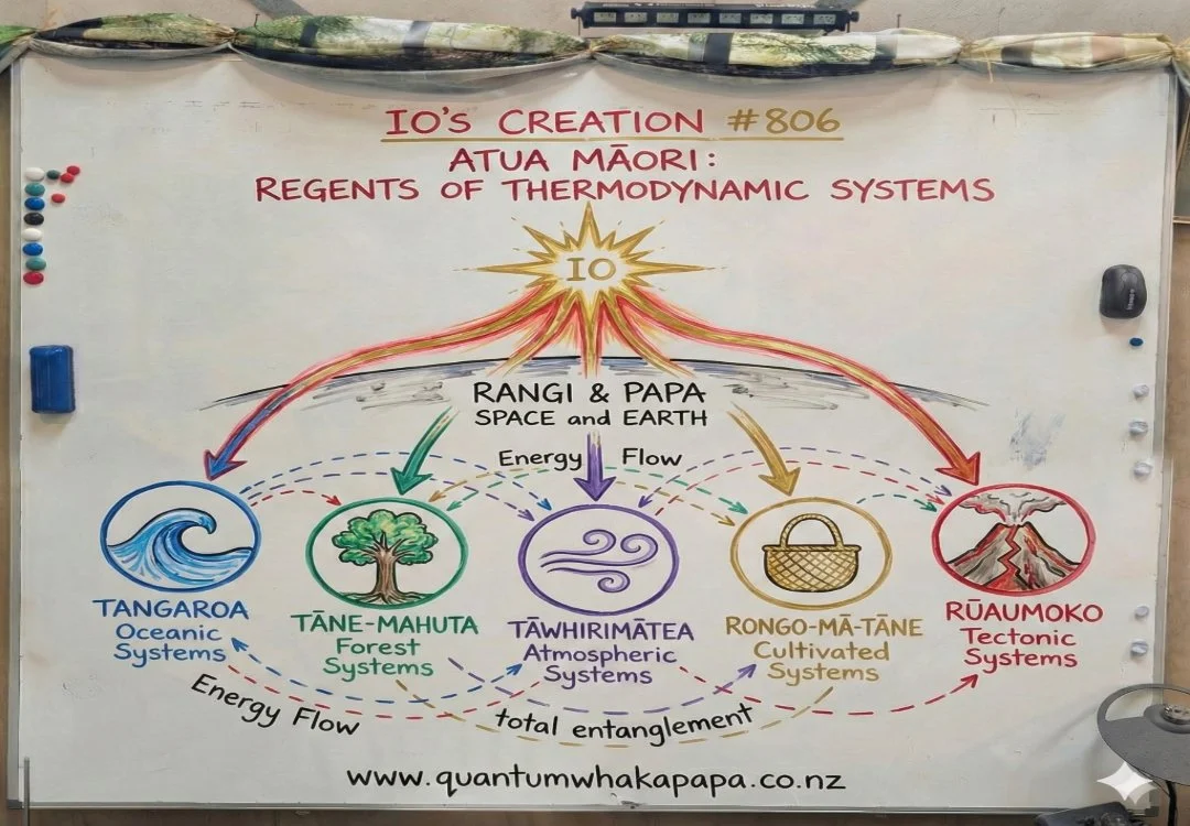 IO'S CREATION #806 - ĀTUA MĀORI: REGENTS OF THERMODYNAMIC SYSTEMS