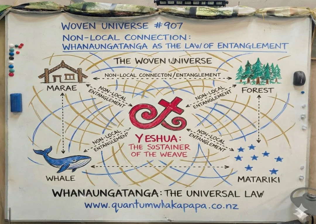WOVEN UNIVERSE #907 - NON-LOCAL CONNECTION: WHANAUNGATANGA AS THE LAW OF ENTANGLEMENT