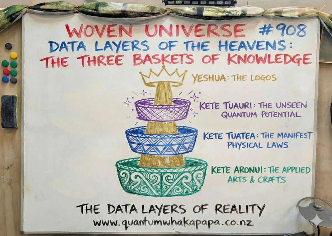 WOVEN UNIVERSE #908 - DATA LAYERS OF THE HEAVENS: THE THREE BASKETS OF KNOWLEDGE