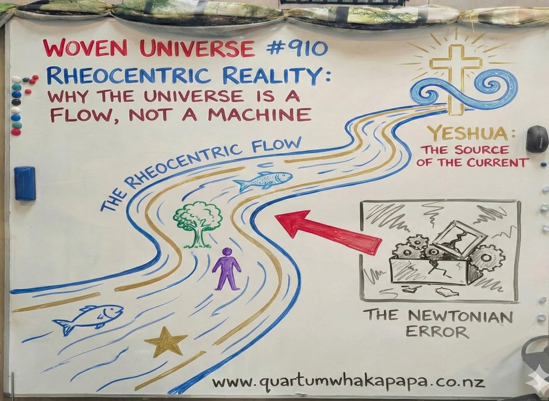 WOVEN UNIVERSE #910 - RHEOCENTRIC REALITY: WHY THE UNIVERSE IS A FLOW, NOT A MACHINE
