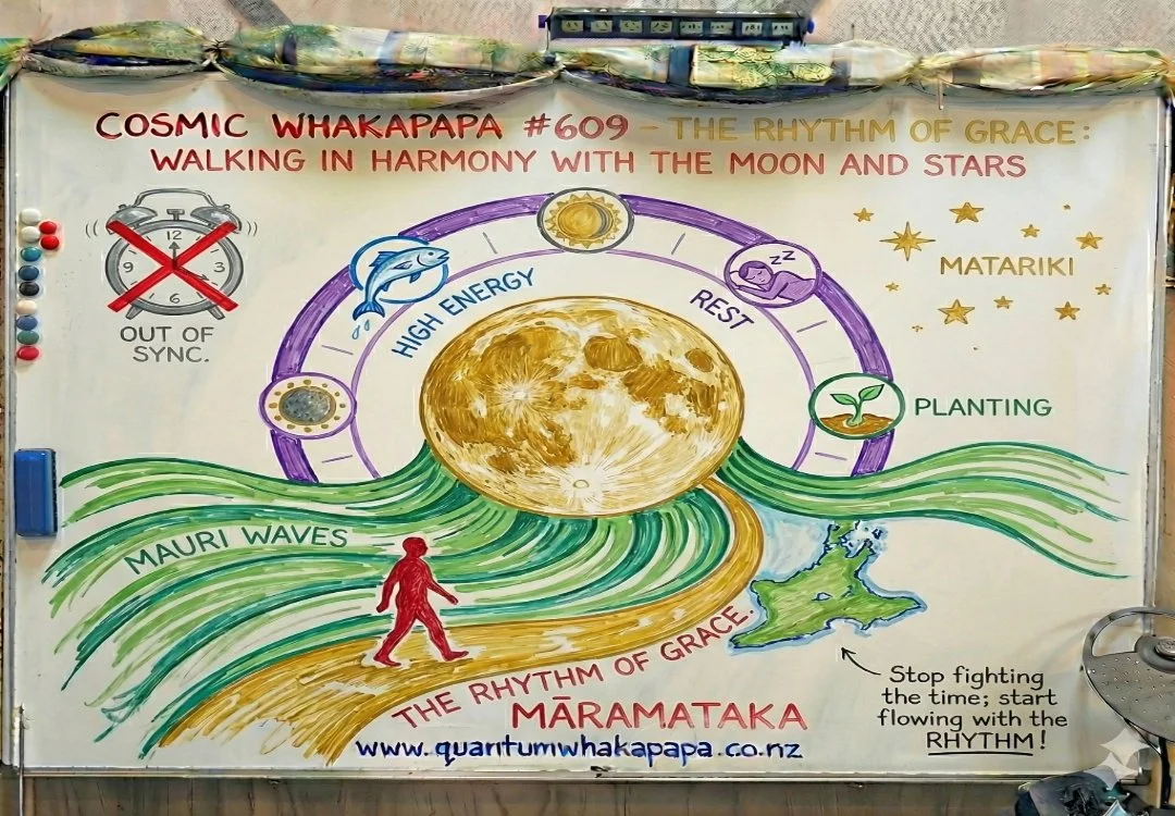 COSMIC WHAKAPAPA #609 - THE RHYTHM OF GRACE: WALKING IN HARMONY WITH THE MOON AND STARS