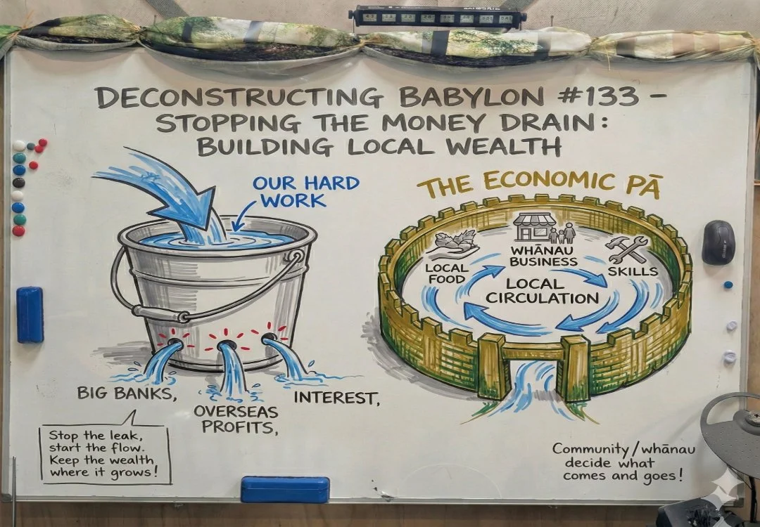DECONSTRUCTING BABYLON #133 - STOPPING THE MONEY DRAIN: BUILDING LOCAL WEALTH