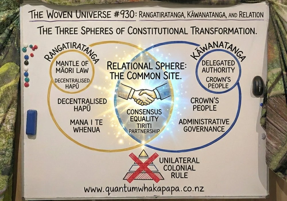 THE WOVEN UNIVERSE #930 - THE THREE SPHERES OF POWER: RANGATIRATANGA, KĀWANATANGA, AND RELATIONAL