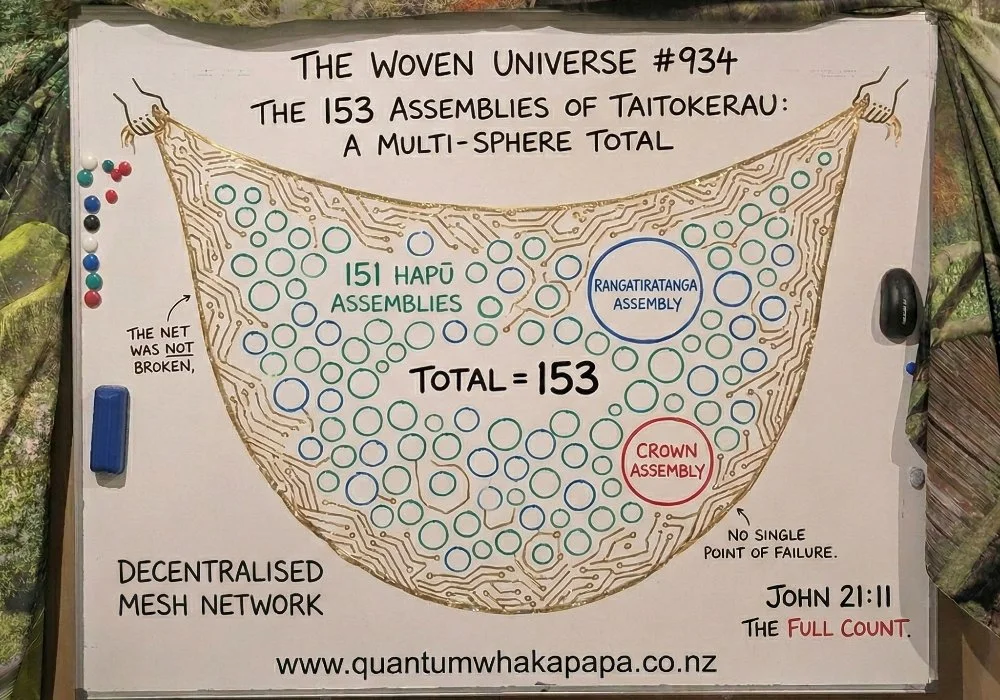 THE WOVEN UNIVERSE #934 - THE 153 ASSEMBLIES OF TAITOKERAU: A MULTI-SPHERE TOTAL
