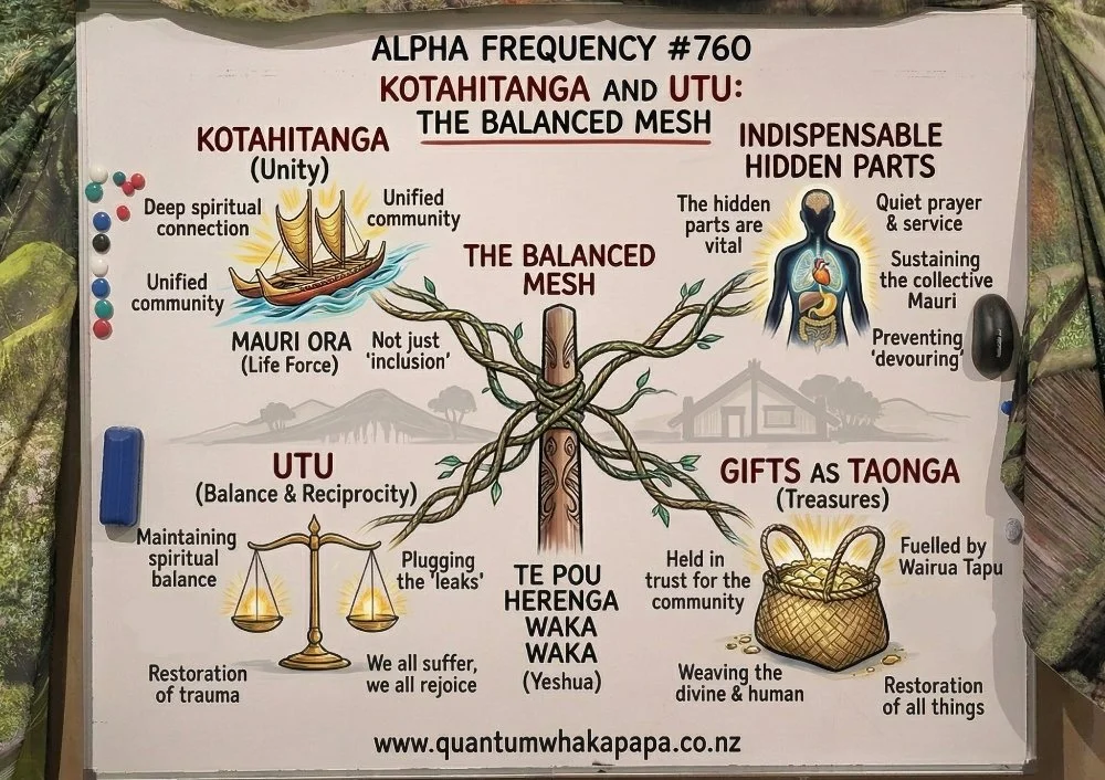 ALPHA FREQUENCY #760 - KOTAHITANGA AND UTU: THE BALANCED MESH