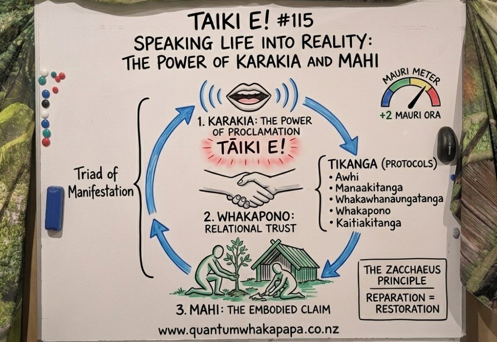 TAIKI E! #115 - SPEAKING LIFE INTO REALITY: THE POWER OF KARAKIA AND MAHI