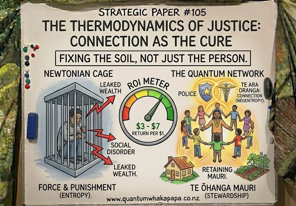 STRATEGIC PAPER #105 - THE THERMODYNAMICS OF JUSTICE: CONNECTION AS THE CURE