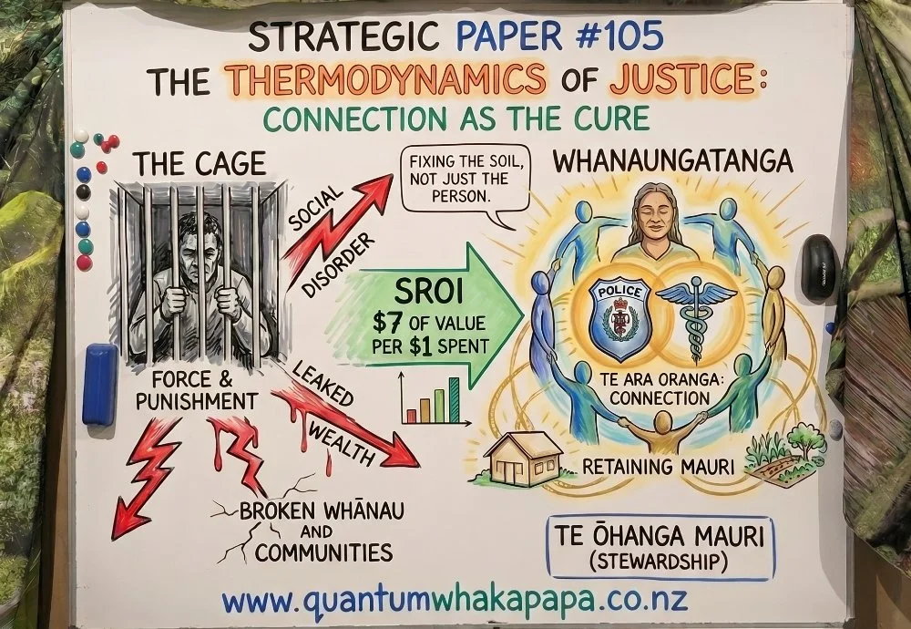 STRATEGIC PAPER #105 - THE THERMODYNAMICS OF JUSTICE: CONNECTION AS THE CURE