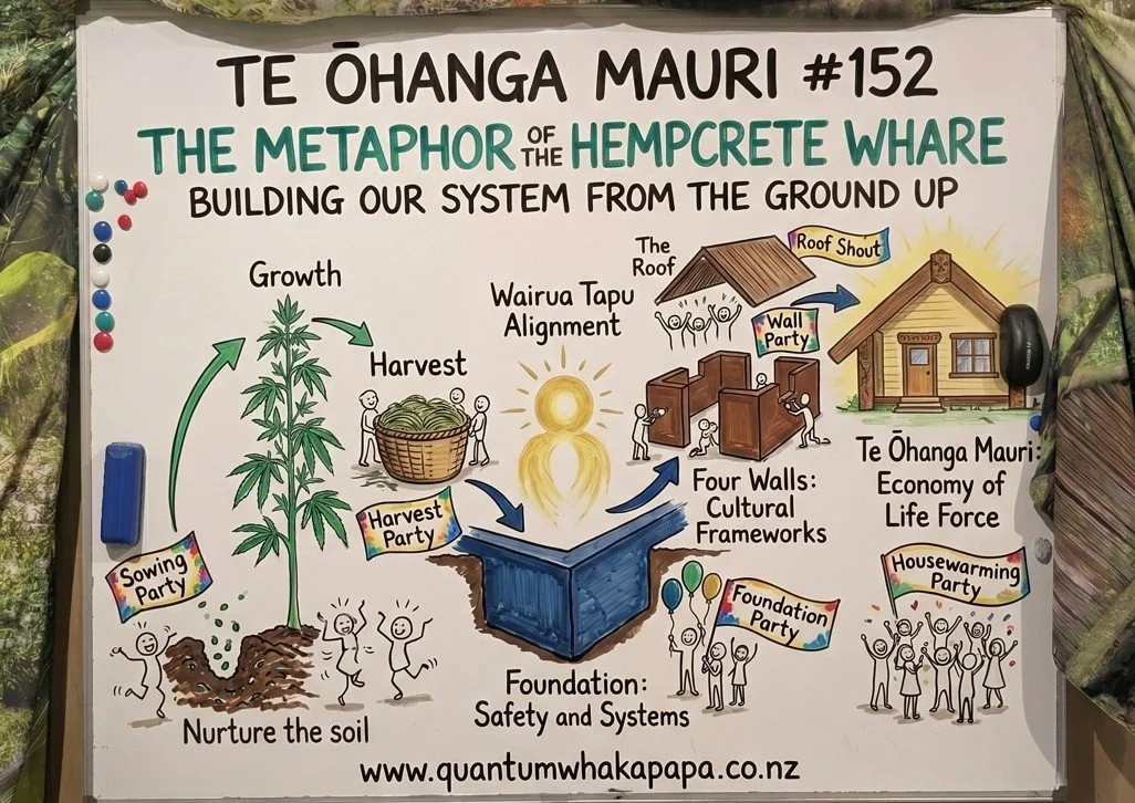 TE ŌHANGA MAURI #152 - THE METAPHOR OF THE HEMPCRETE WHARE: BUILDING OUR SYSTEM FROM THE GROUND UP