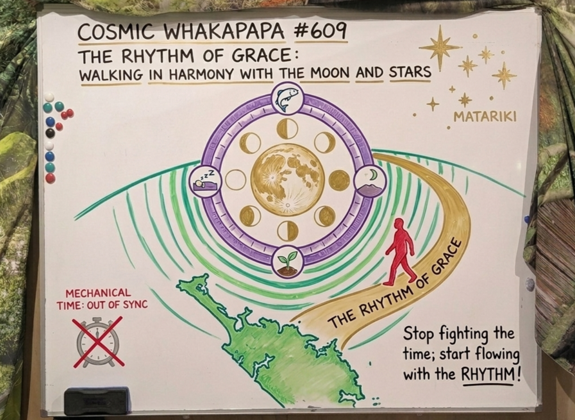 COSMIC WHAKAPAPA #609 - THE RHYTHM OF GRACE: WALKING IN HARMONY WITH THE MOON AND STARS