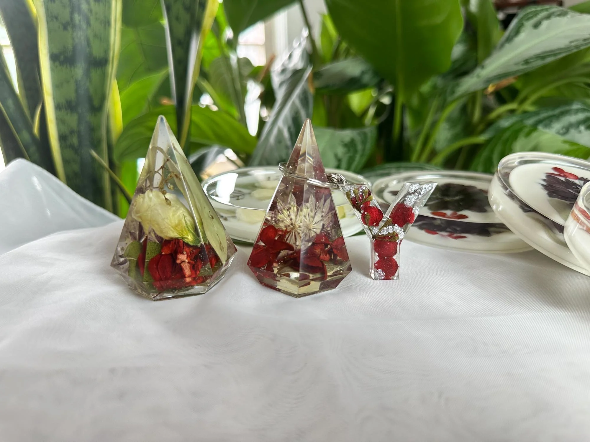 Shown: Ring Display & Initial Keychain