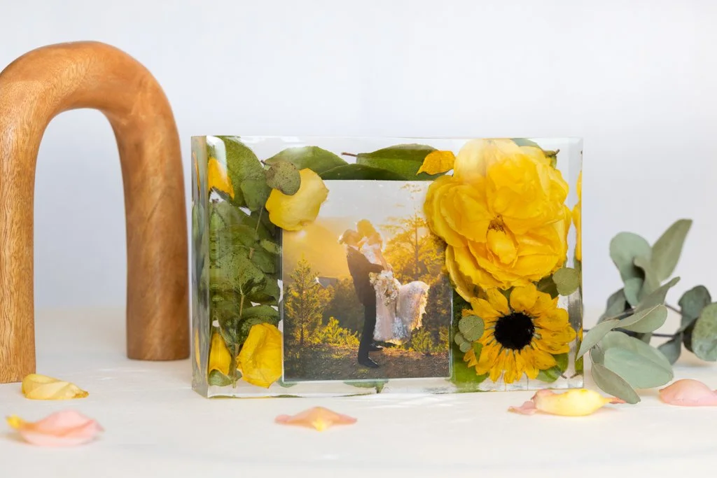 Shown: Rectangle Block with Custom Photo Insert