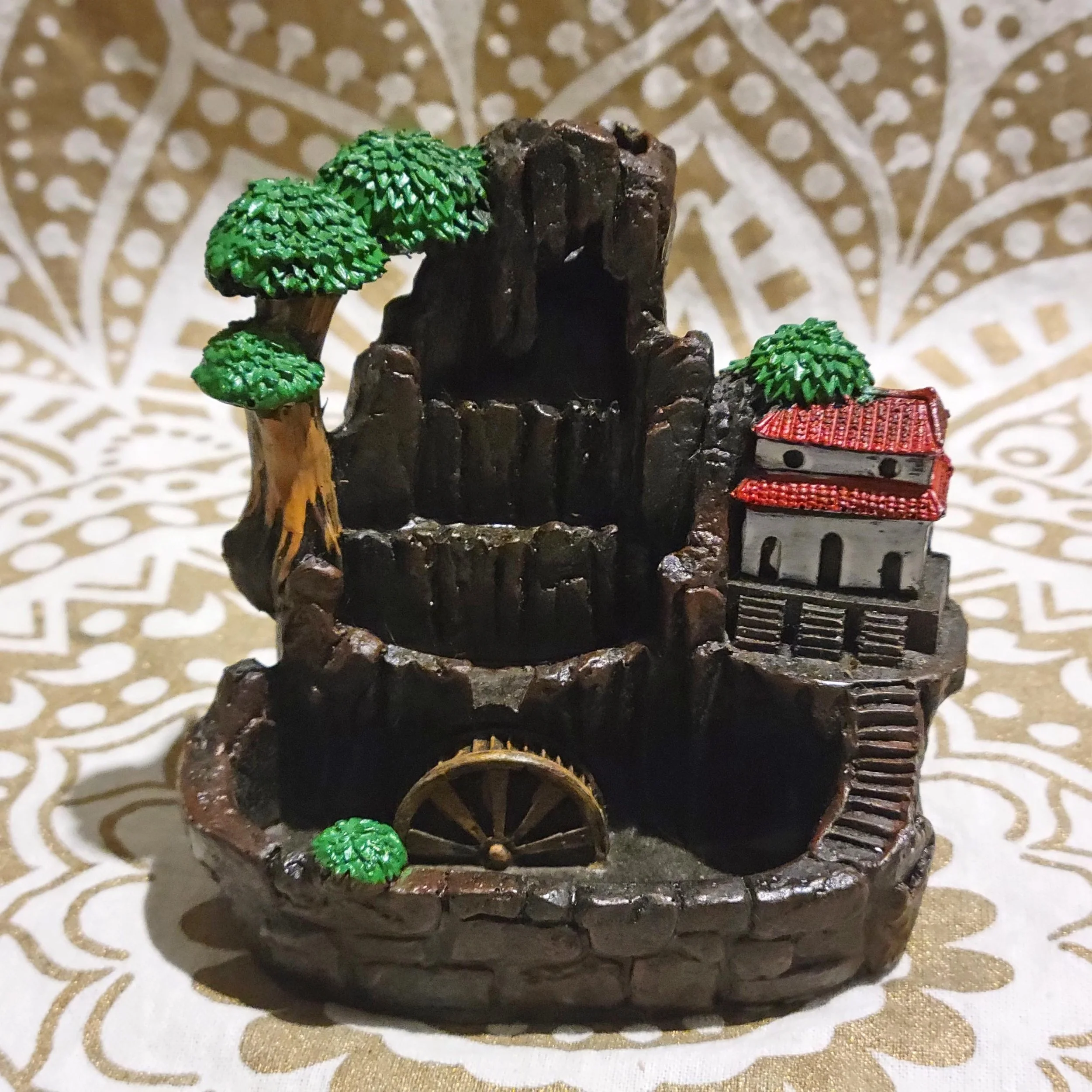 🌿 Charming Mill Waterfall Incense Burner 🌿