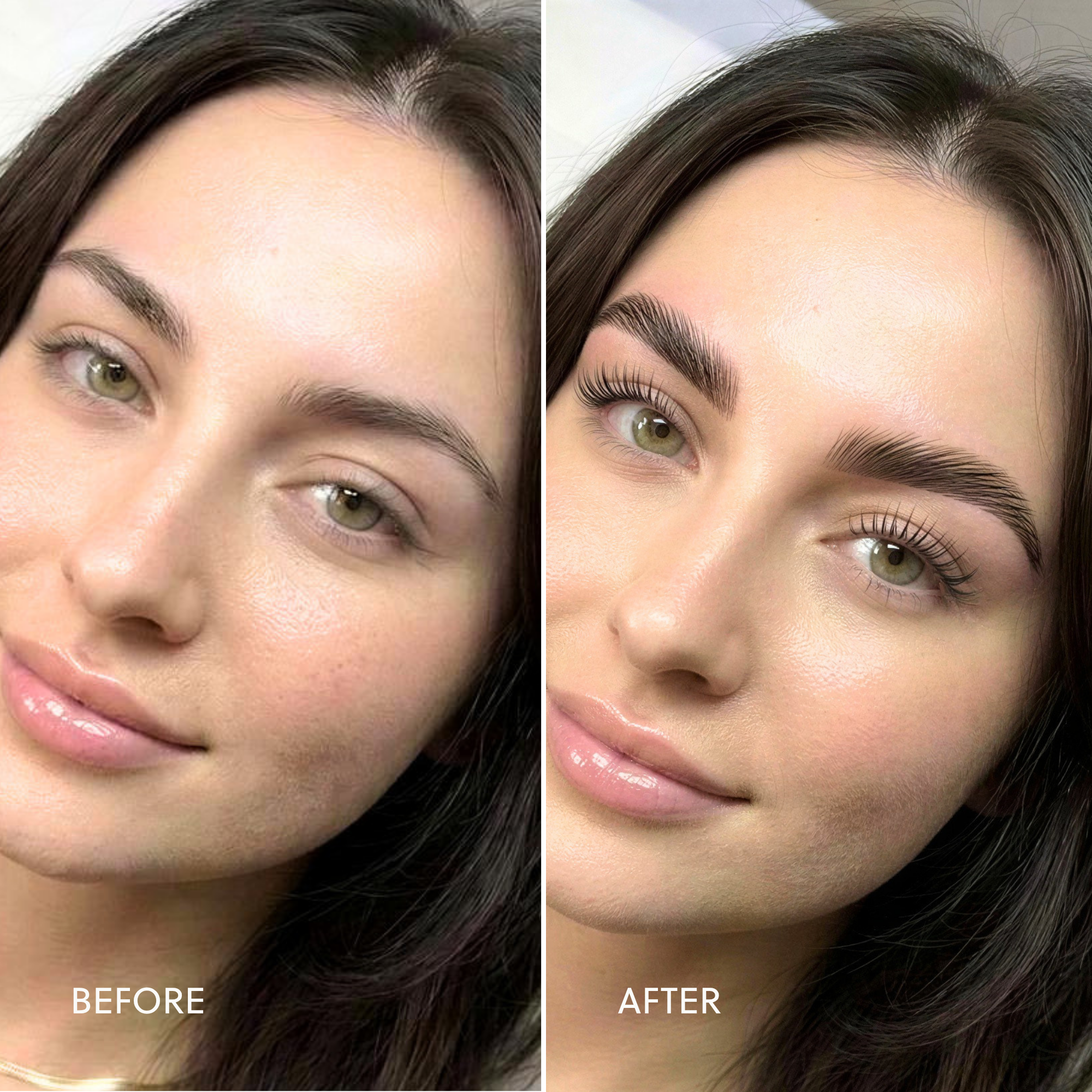 Uneven density → balanced, structured brow
