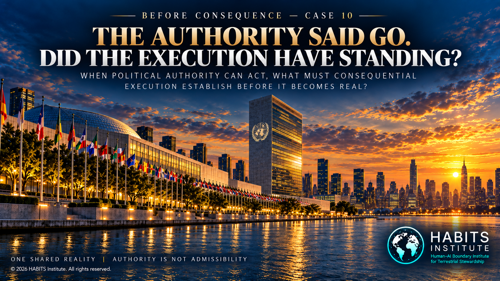 BEFORE CONSEQUENCE — CASE 10: THE AUTHORITY SAID GO. DID THE EXECUTION HAVE STANDING?