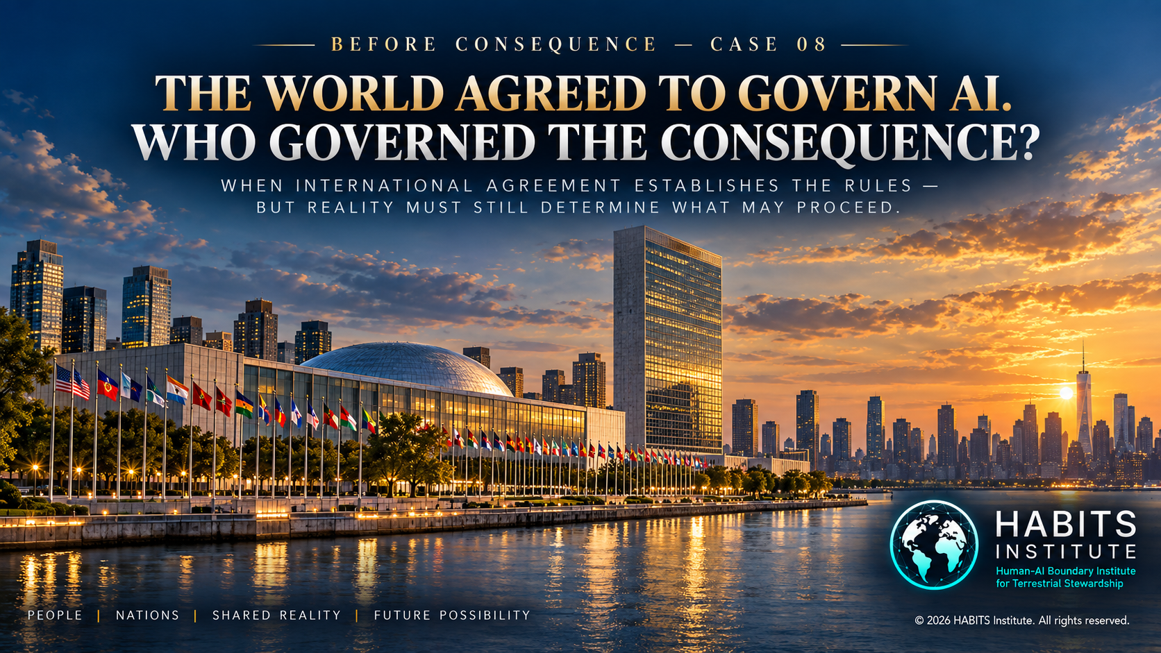 BEFORE CONSEQUENCE CASE 08: THE WORLD AGREED TO GOVERN AI. WHO GOVERNED THE CONSEQUENCE?