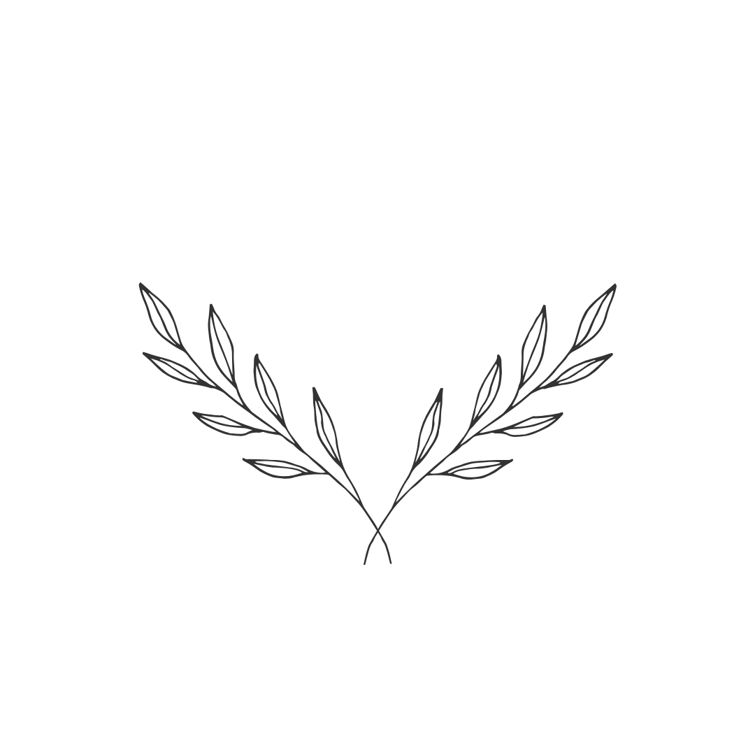 Black background with white outline of two crossed branches with leaves and the quote 'Make your life a masterpiece, imagine no limitations on what you can be, have or do.' with a decorative leaf design below.