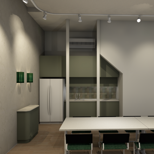Artists Impression - Kitchen and Storage Area