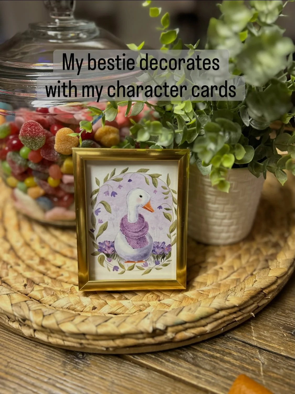 My best friend makes my day when she sends me pics of how she uses my character cards as decoration in these precious little frames. 🖼️ My friends are my biggest fans and encourage my dreams along the way. I am very grateful 🌸❤️🌸 #kidslit #childre