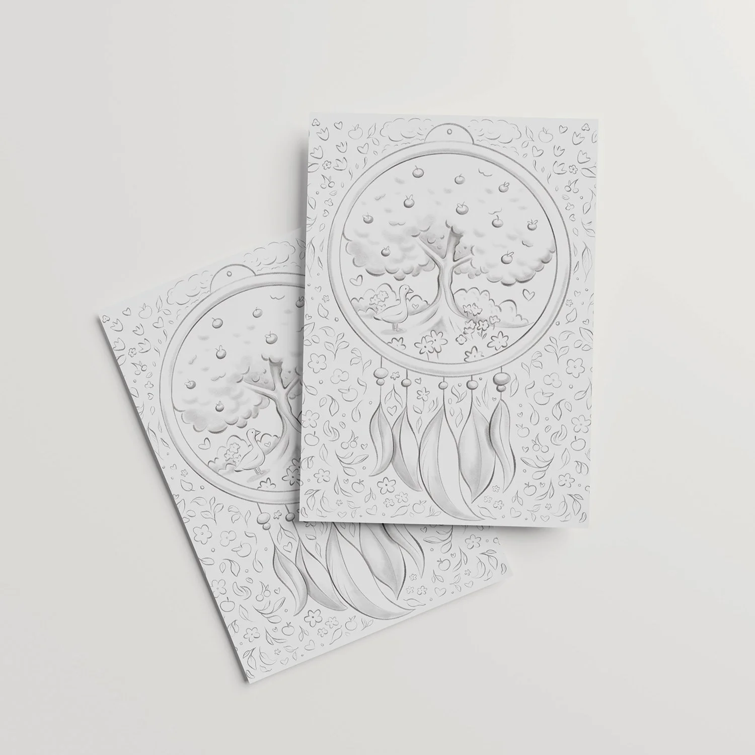 Dream Catcher Coloring 5" x 7" Postcard