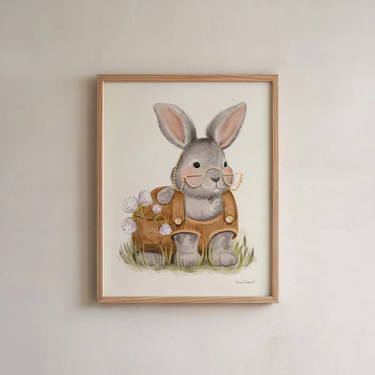 Fern, the gardening rabbit  - Giclée Art Print