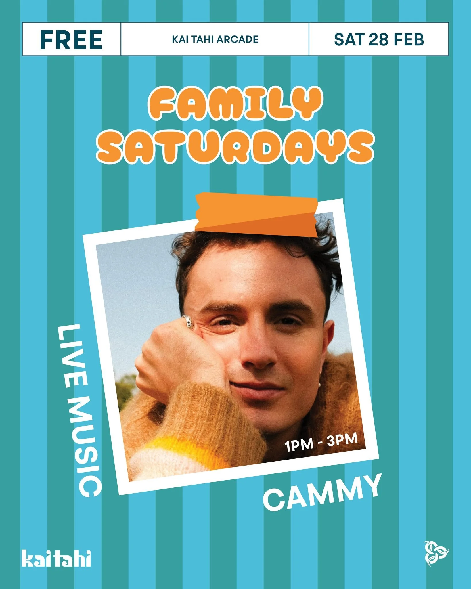 It's a Family Saturday this weekend at Kai Tahi! 10am - 4pm

Live music from Cammy (Cameron MacLean), free face painting, creative craft workshops, hands-on woodworking workshops and inflatable slide fun - all FREE! (workshop bookings required).

The