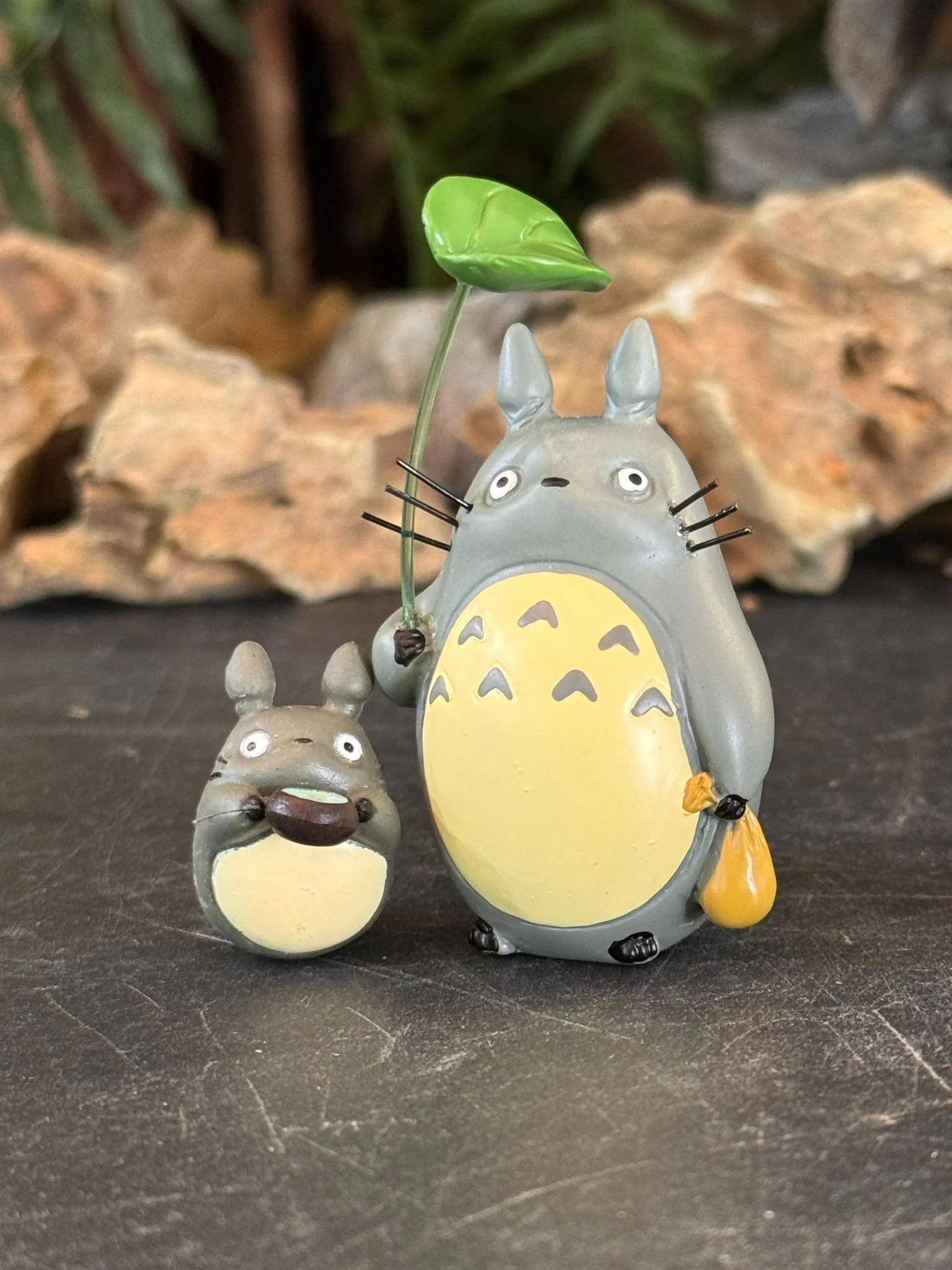 Terrarium Figurines (Grey Totoro)