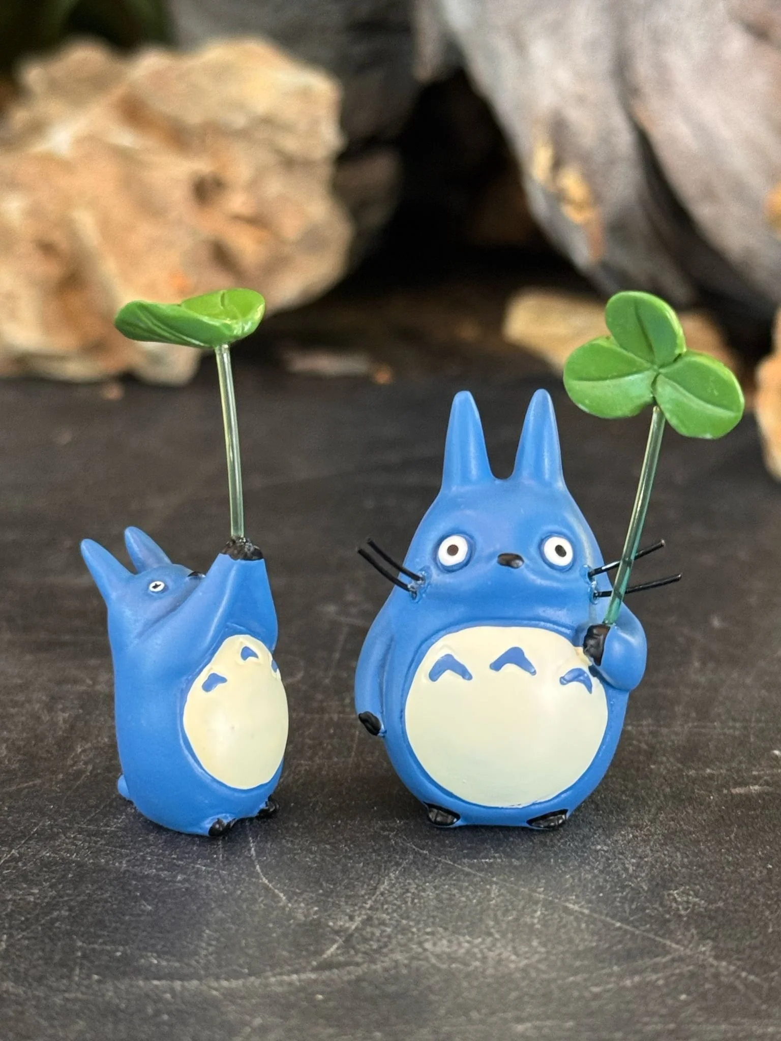 Terrarium Figurine (Blue Totoro)
