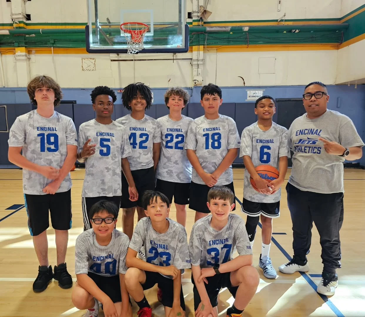 2025-2026 Encinal Jr Jets Boys team 💪

Super late post: Being asked to stay to coach these boys was a vibe. They had fun, joked around and truly enjoyed being around each other, but when it was game time, this team always found a way to kick it up a