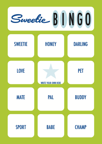 'Sweetie Bingo' Sign