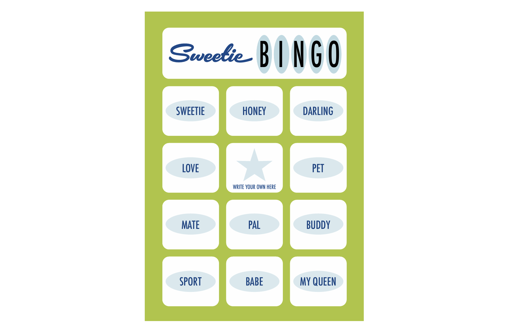 'Sweetie Free Zone' and 'Sweetie Bingo' Signs