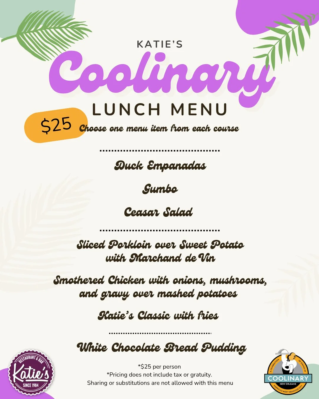 Good news!! If you meant to come for Coolinary in August and then blinked and August was over.... We&rsquo;re extending our Coolinary menu through September 👏😎⁠
⁠
Discounted multi-course menus, plenty of good stuff to choose from, and the patio fan