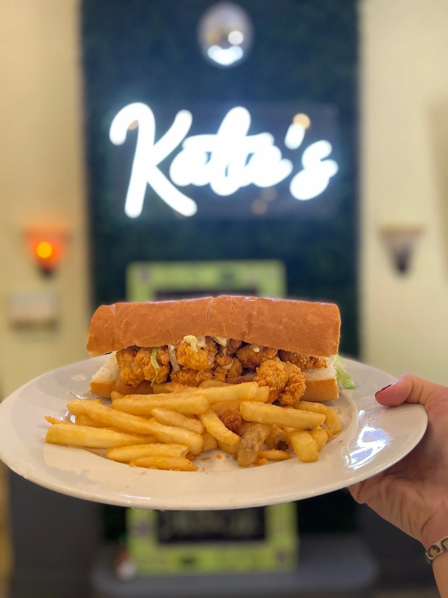 Today feels like a really good day for a shrimp poboy and we know just the place to get it 💜⁠
⁠
#neworleansrestaurant #comfortfood #casualdining