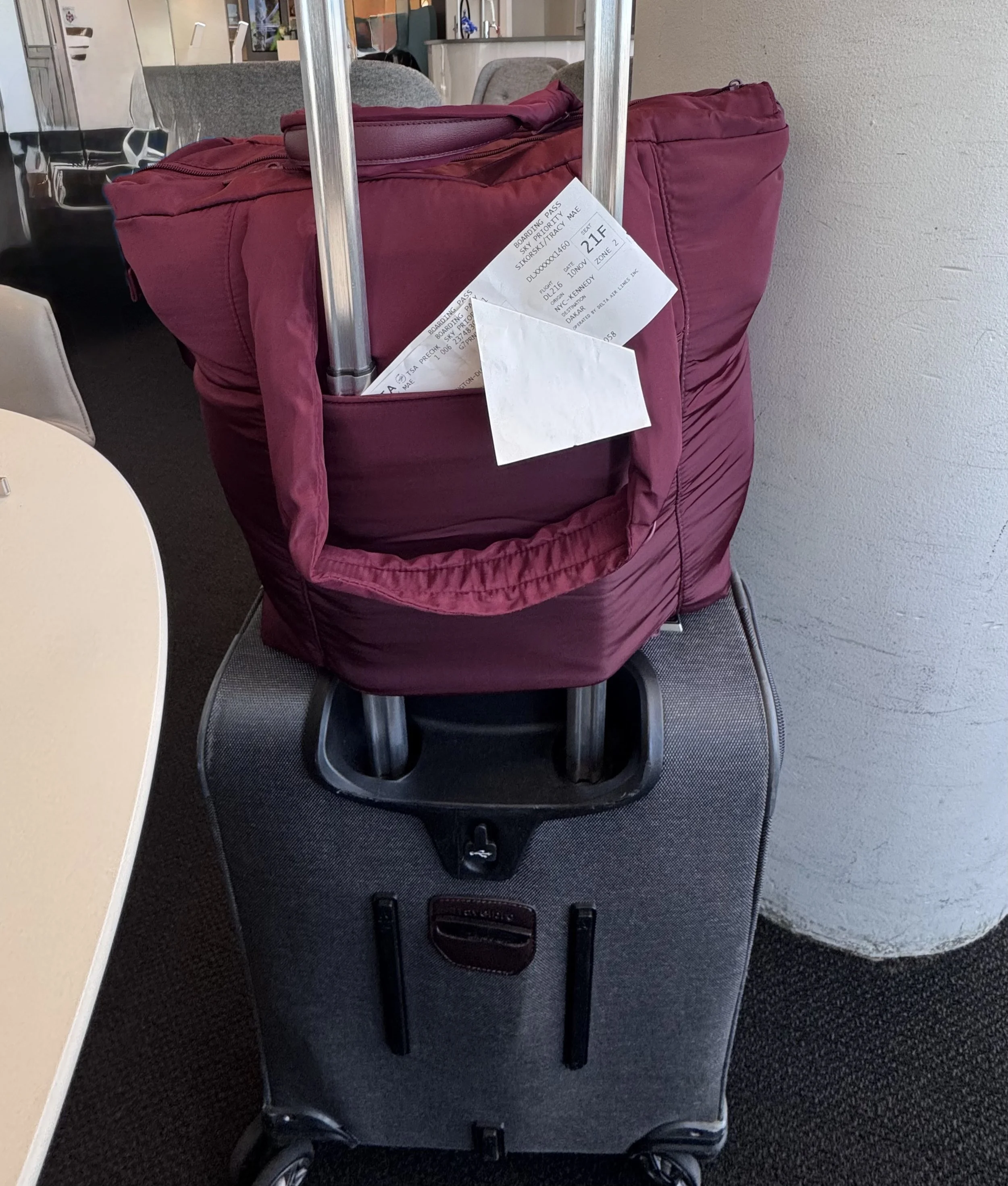 My luggage was in Paris.