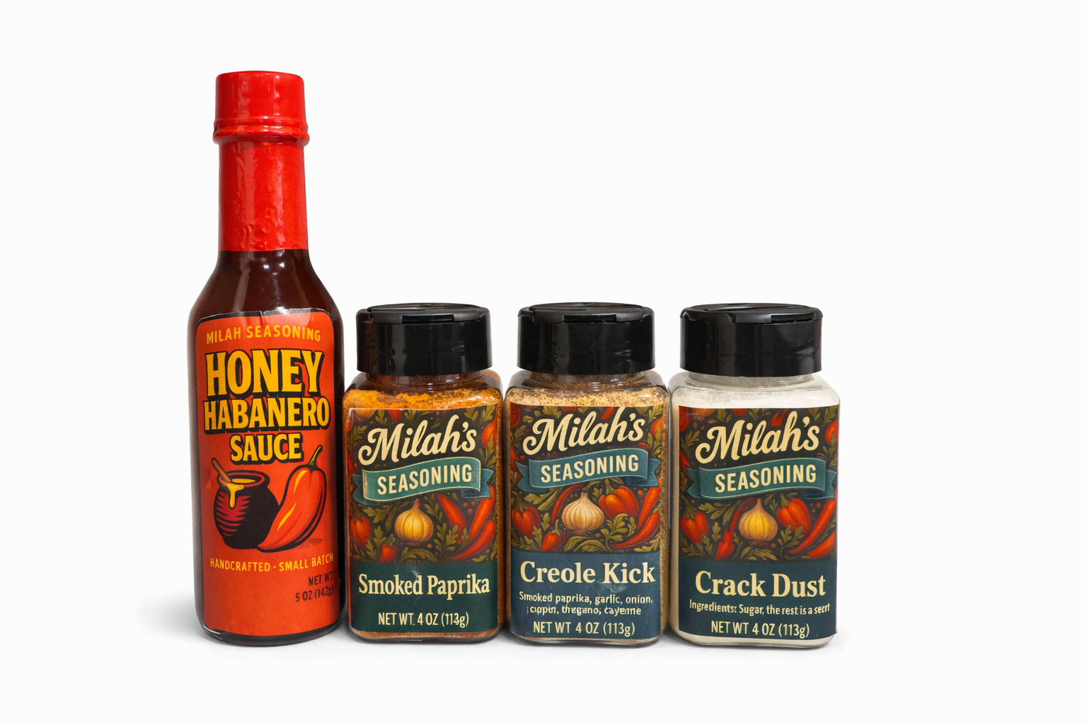 OG Gift Set BUNDLE- smoked paprika, creole kick ,crack dust, honey habanero