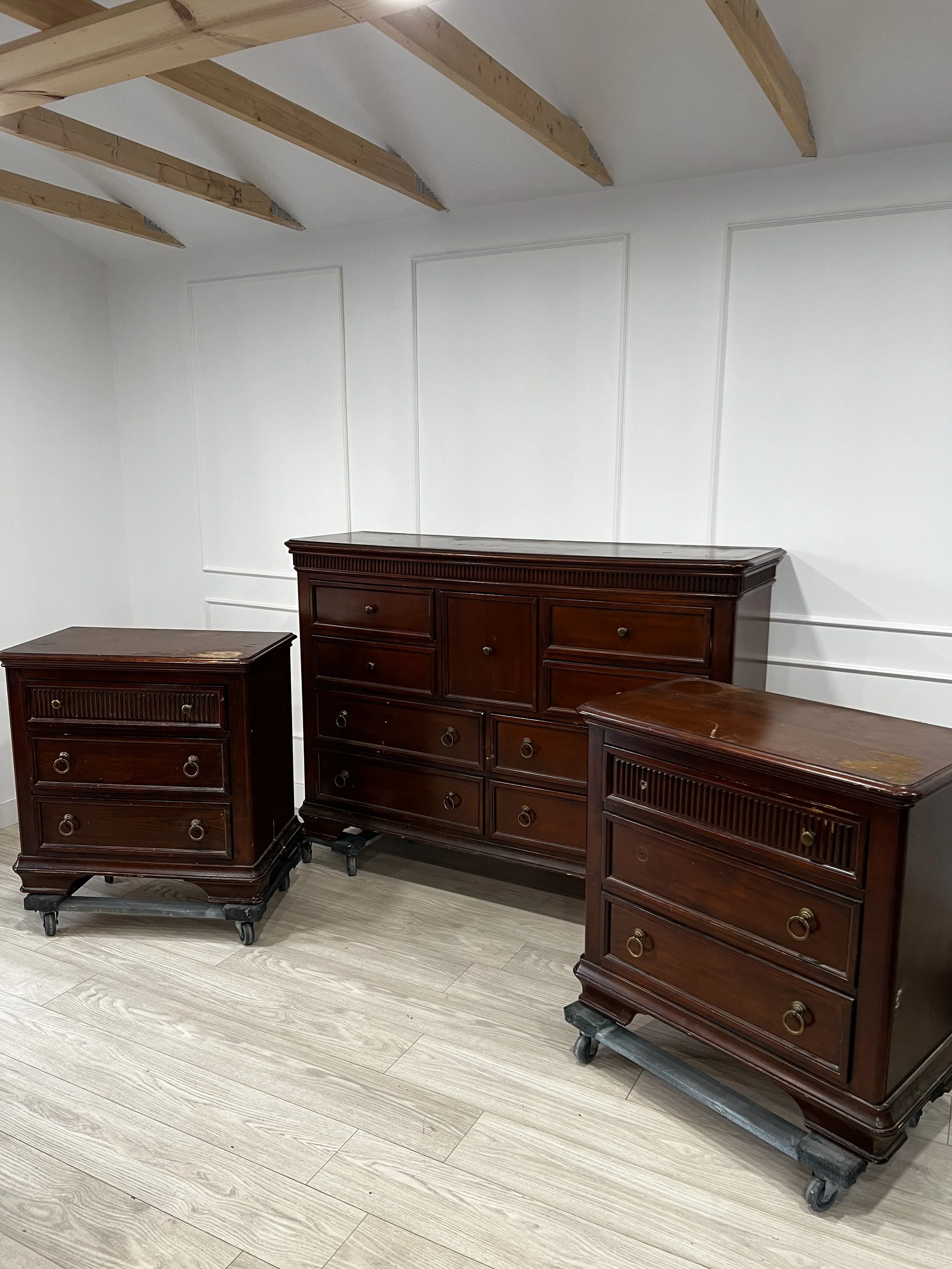 Solid Wood Dresser + Nightstands Set $1,300.00 (Item 3)