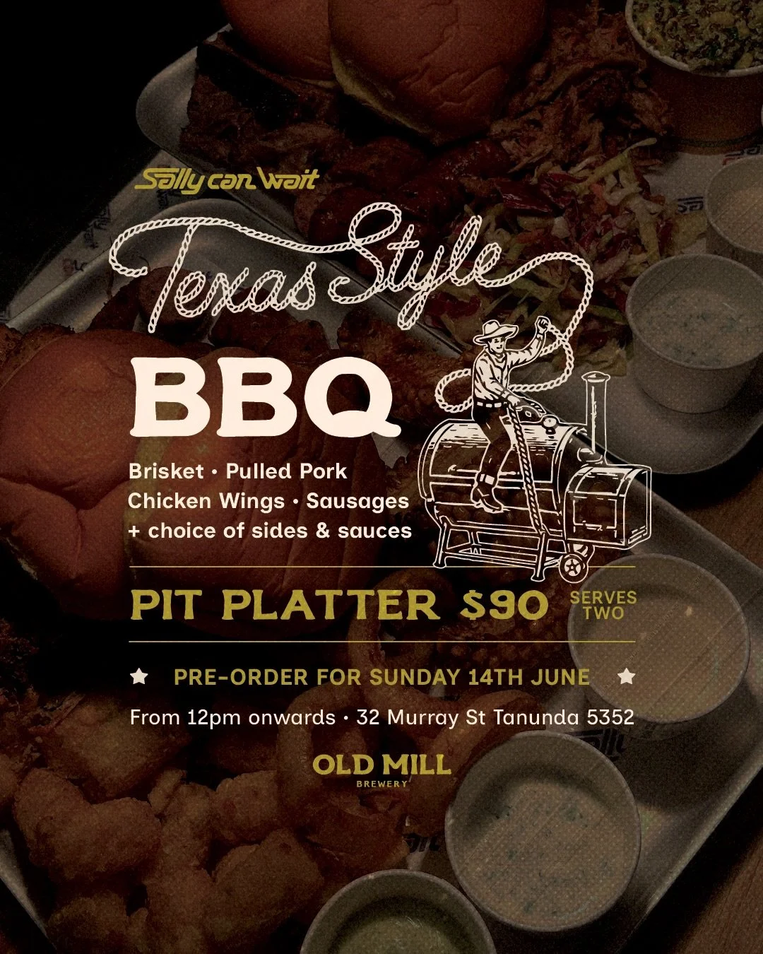 Texas Style BBQ is back at Old Mill. 🔥

After the last round sold out fast, we&rsquo;re firing up Frank again on Sunday 14th June from 12pm.

🔥 PRE-ORDER ONLY 🔥 LIMITED PLATTERS AVAILABLE 🔥 ONCE THEY&rsquo;RE GONE, THEY&rsquo;RE GONE

@sallycanwa