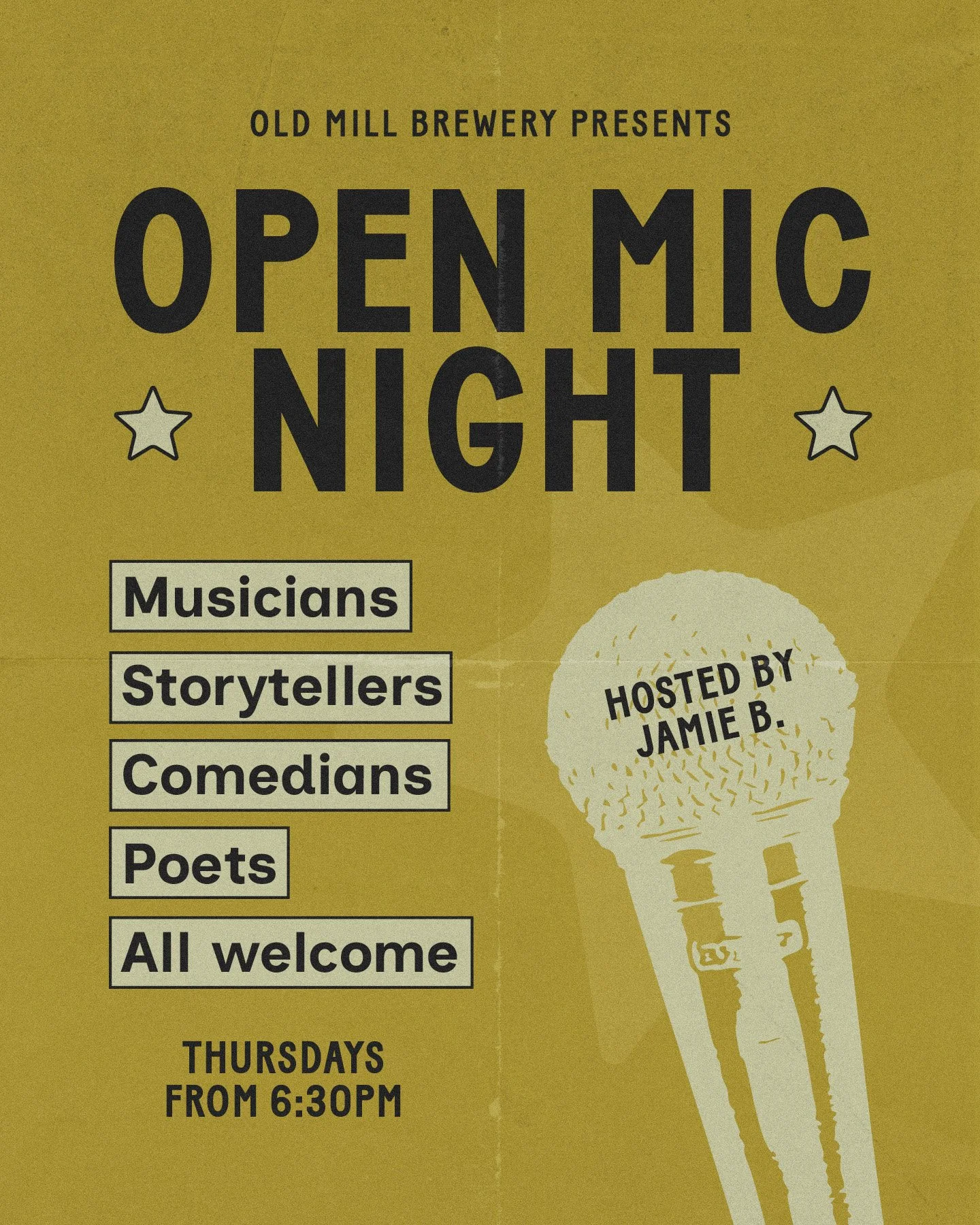 Open Mic Night Thursday at Old Mill Brewery Tanunda Barossa