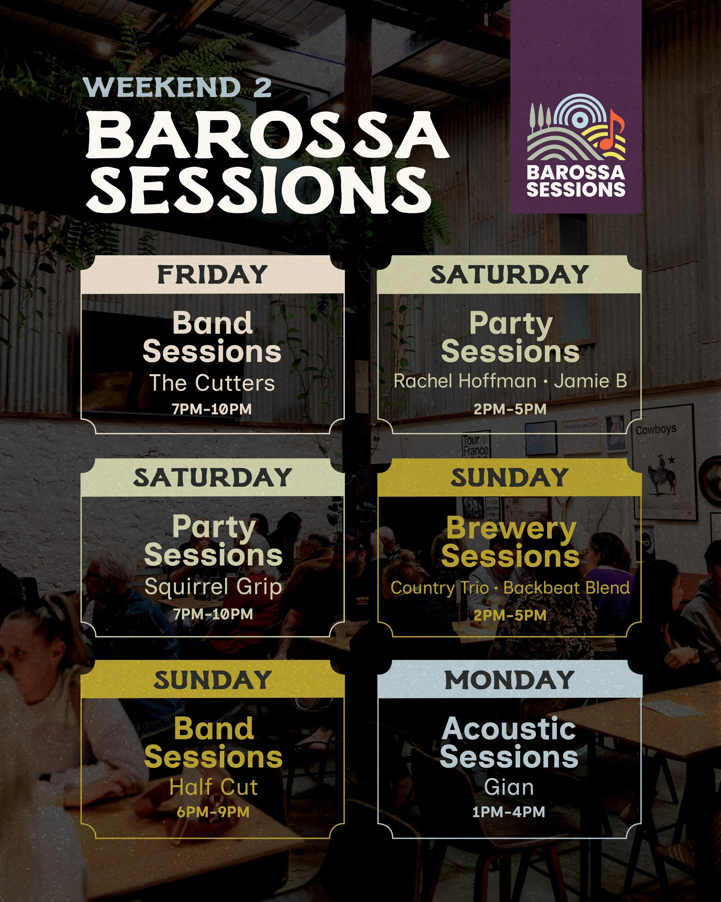 Live music this week at Old Mill Brewery Tanunda Barossa Valley.