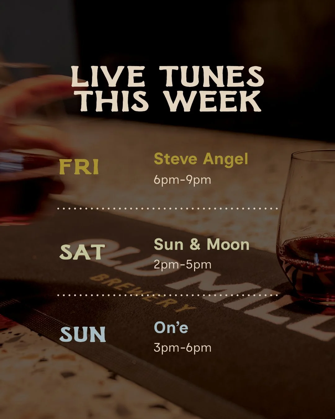 Live music this week at Old Mill Brewery Tanunda Barossa Valley.