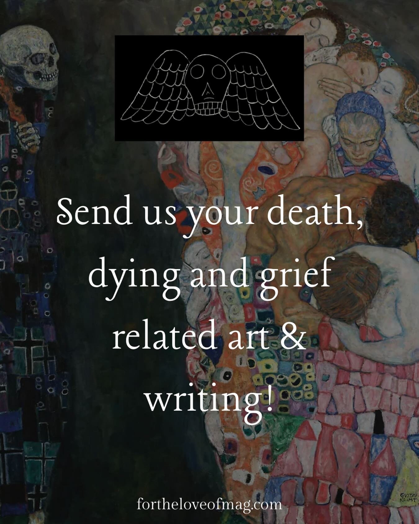 For The Love Of&hellip; is open for submissions! ⚰️ 

Send us your death, dying and grief work. 

For The Love Of is run by a Mortality Doula, Death Care Worker, Artist and Writer, and is a safe place for your stories to be held and witnessed. 

We&r