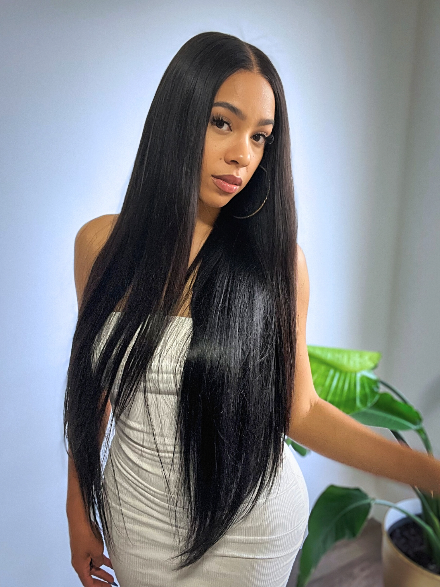 Bone straight vietnamese hair. 30" buss down. wig, weave, sew-in