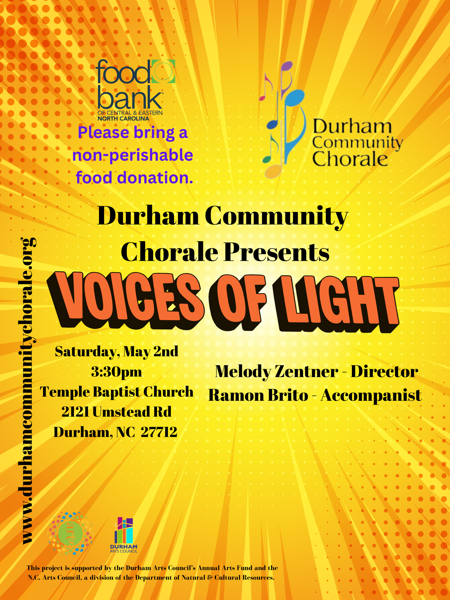 Voices of Light – Durham Community Chorale Spring Concert