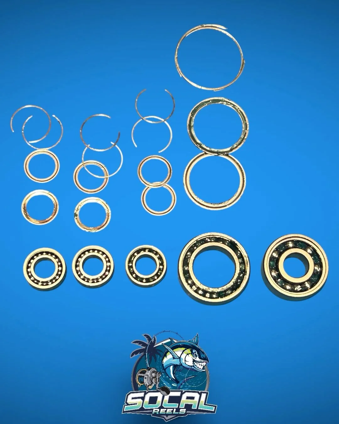 Fishing reel bearings before and after ultrasonic cleaning. Good as new! 

#fishing #reelrepair #saltwaterfishing