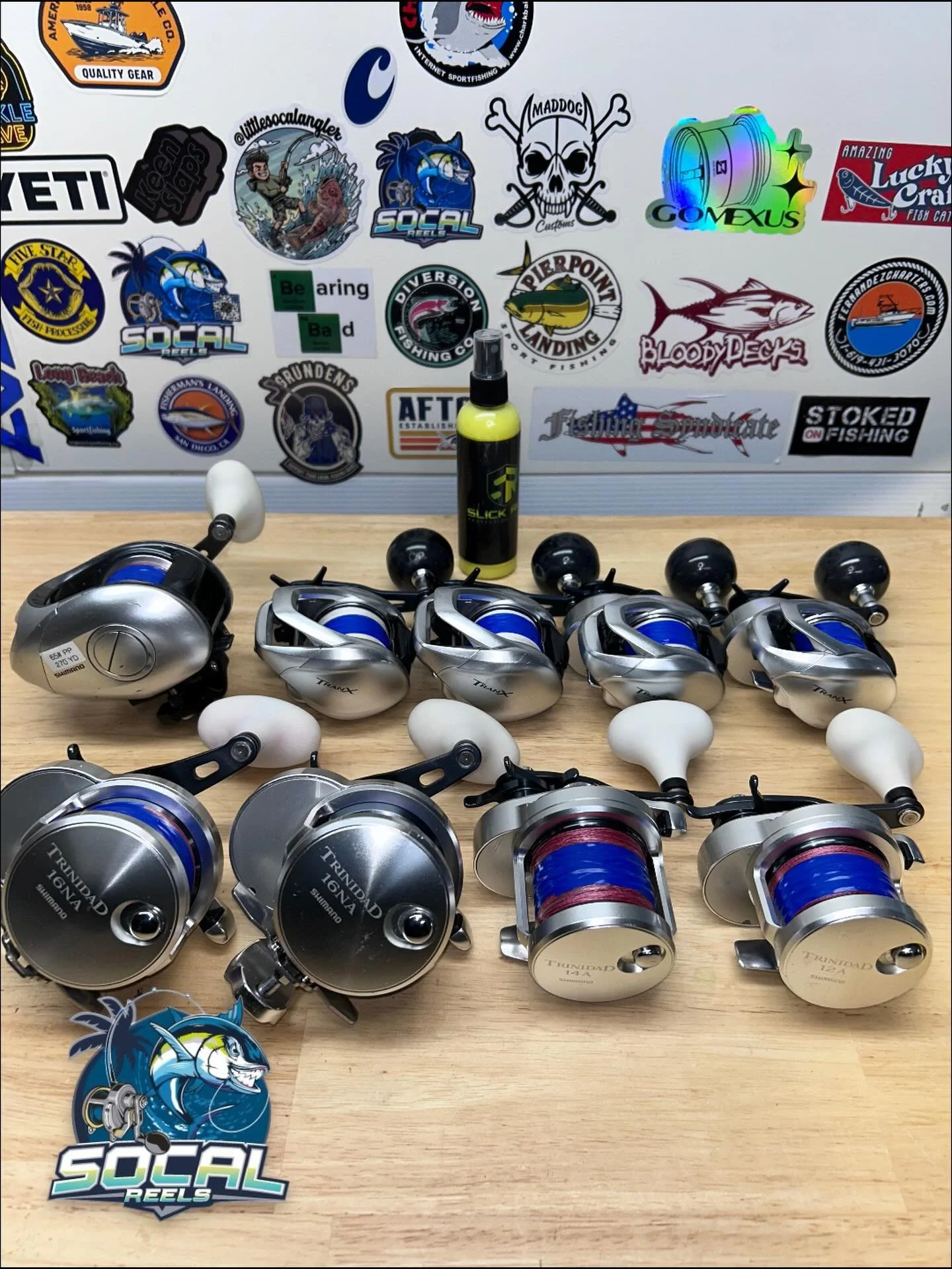 Q, your fishing reels are cleaned up, tuned up and ready to fish!  Thank you for your business!

✅ Ceramic wax coated @slickrodusa 

✅ Spool &amp; Pinion Polished for max freespool