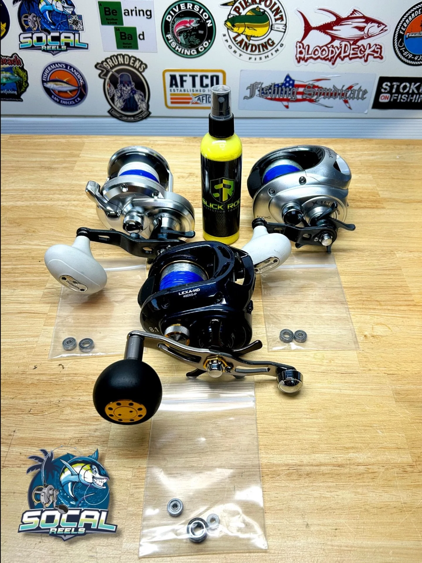 Jeff, your fishing reels are cleaned up, tuned up and ready to fish!  Thank you for your business!

✅ Ceramic wax coated @slickrodusa 

✅ Ceramic spool bearing upgrade

✅ Replaced plastic bushing with bearing 

✅ Spool &amp; Pinion Polished for max f