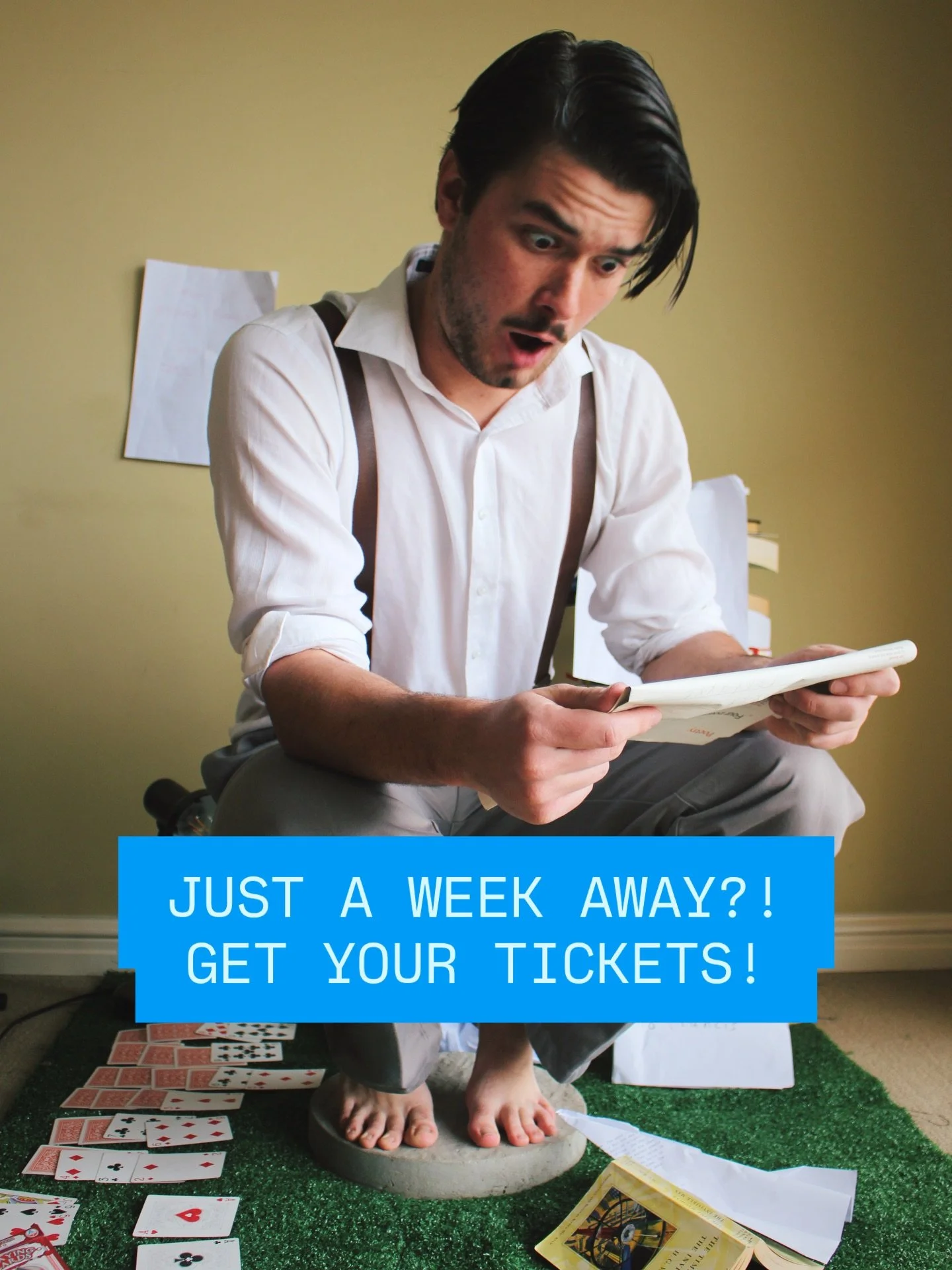 GOOD GOLLY GOSH WE&rsquo;RE ALMOST LIVE!

Come and get your tickets at the link in my bio friends. QUICKSMART!

@waapa.ecu 

#francismolloy #perth #fringeworld #theatre #onemanshow